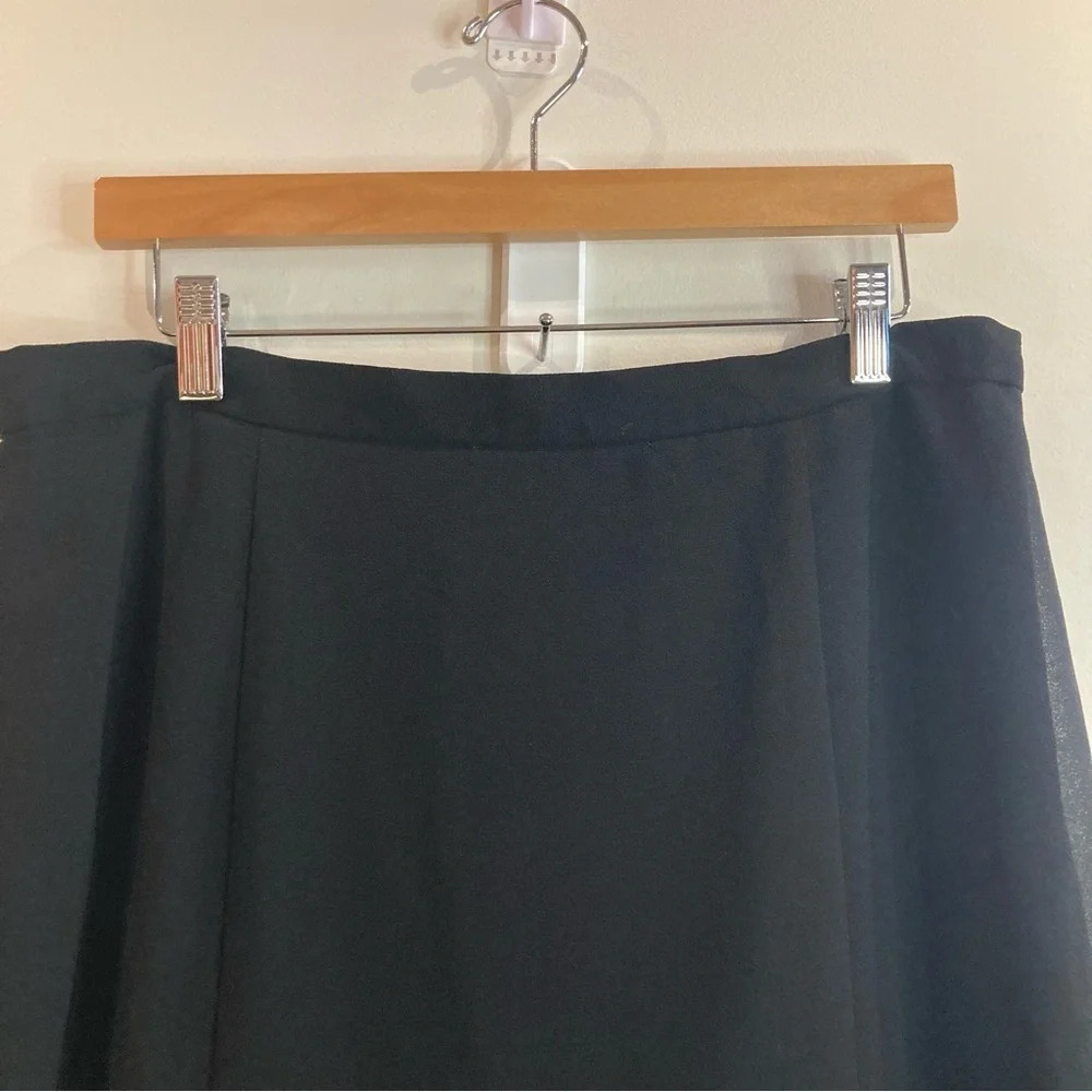 RIBKOFF TRENDS Sz 16 Double Layer Sheer Layer Zipper Closure Trumpet Skirt - Picture 6 of 13